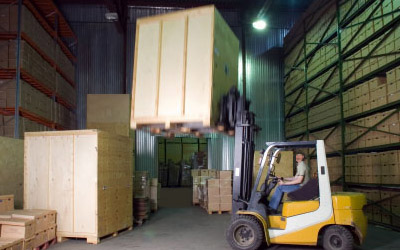 Storage Boxes Being Stored